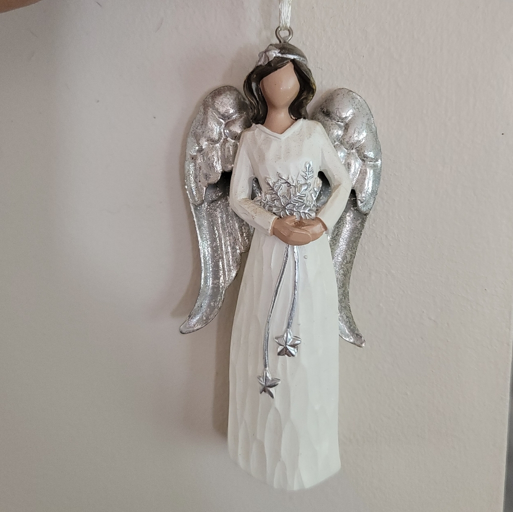 St. Nicholas Square Snowflakes Angel Ornament